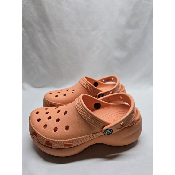 Crocs Women’s Classic Platform Clogs Papaya Color Size 5 - Picture 1 of 7